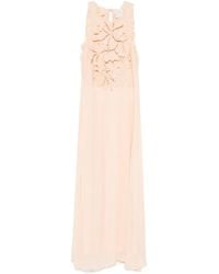forte_forte - Floral-Appliqué Maxi Dress - Lyst