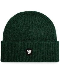 WOOD WOOD - Logo-Patch Ribbed Beanie Hat - Lyst