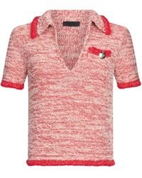 Liu Jo - Meliertes Strick-Poloshirt - Lyst