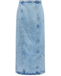 MM6 by Maison Martin Margiela - Falda vaquera a paneles - Lyst