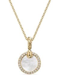 David Yurman - 18Kt Petite Dy Elements Diamond Necklace (17.8Mm) - Lyst