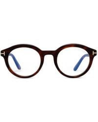 Tom Ford - Tortoiseshell-Effect Round-Frame Glasses - Lyst