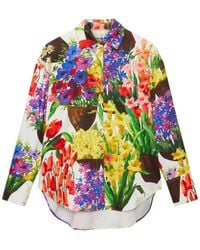 MSGM - Chemise À Fleurs - Lyst