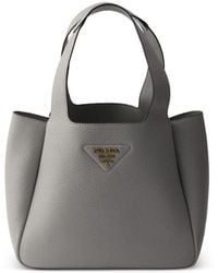 Prada - Small Leather Tote Bag - Lyst