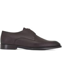 Di Bianco - Cardano Grained Lace-Up Derby Shoes - Lyst