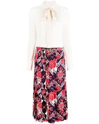 Valentino Garavani - Silk Logo-Print Dress - Lyst