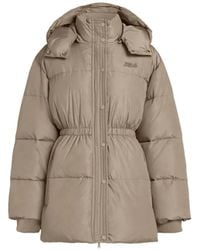 KARL LAGERFELD - Cinched Midi Puffer Jacket - Lyst