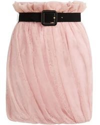 Roberto Cavalli - Ruffled Belted Mini Skirt - Lyst
