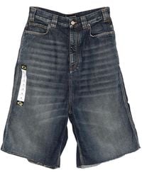 Balenciaga - Frayed-Hem Denim Shorts - Lyst