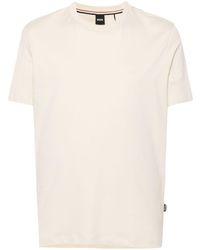 BOSS - T-shirt en coton à logo en relief - Lyst