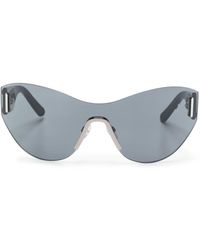 Marc Jacobs - Logo-embossed Shield-frame Sunglasses - Lyst