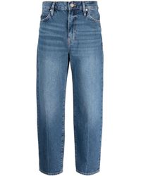 FRAME - Cropped-Jeans mit hohem Bund - Lyst