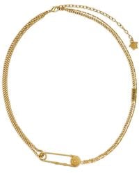 Versace - Safety Pin Halskette - Lyst