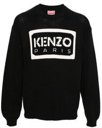 KENZO - Intarsia-logo Knit Jumper - Lyst