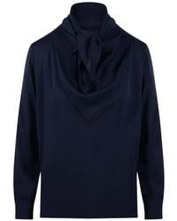 Max Mara - Tie-Neck Blouse - Lyst