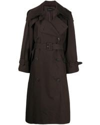 Low Classic - Belted Double-Breasted Trench Coat - Lyst