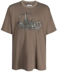 Doublet - T-shirt en coton à logo brodé - Lyst