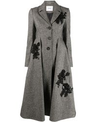 Erdem - Stephanie Floral-embroidered Coat - Lyst