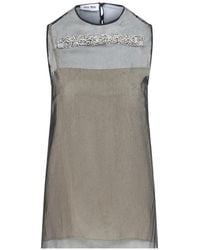 Miu Miu - Embellished Tulle Top - Lyst