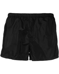 Prada - Logo Patch Swim Shorts - Lyst