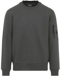 C.P. Company - Diagonal Raised Fleece Crewneck Lens Sweatshirt - Lyst
