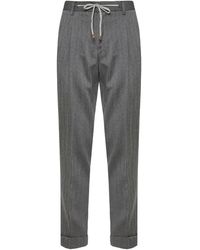 Barba Napoli - Pleated-Drawstring Trousers - Lyst