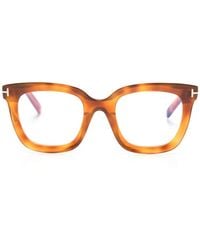 Tom Ford - Tortoiseshell-Effect Square-Frame Glasses - Lyst