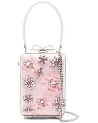 Self-Portrait - Floral Embellished Top Handle Tote Bag - Lyst