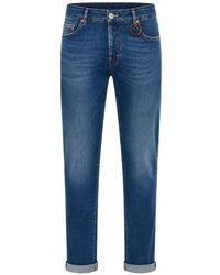 Sartoria Tramarossa - Jean Moucheté Brando À Patch Logo - Lyst