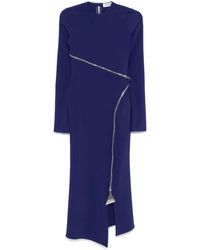 The Attico - Midi-Jurk Met Ritsdetail - Lyst