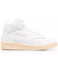 Jil Sander - Basket High Top Leather Sneakers - Lyst