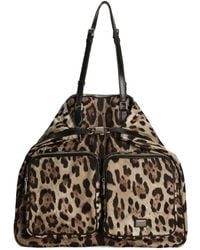 Dolce & Gabbana - Leopard-Print Shoulder Bag - Lyst