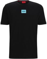 HUGO - Diragolino T-Shirt mit Logo-Applikation - Lyst