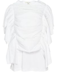 Comme des Garçons - Draped Gathered Blouse - Lyst
