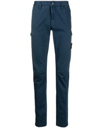 Stone Island Slim-fit Trousers - Blue