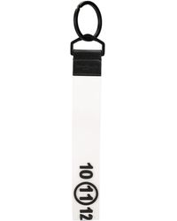 Maison Margiela Llavero con correa - Blanco