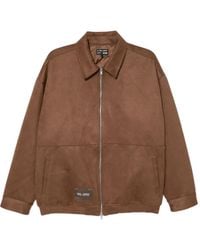 Izzue - Chaqueta de ante artificial con logo - Lyst