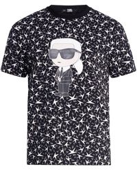 Karl Lagerfeld - T-shirt en coton à motif Ikonik 2.0 Star - Lyst