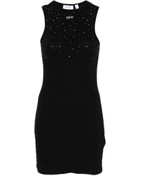 Off-White c/o Virgil Abloh - X Swarovski Ribbed Rowing Dress - Lyst