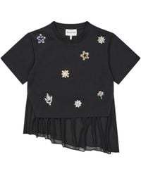 Munthe - Camiseta Vach A Capas Con Detalles De Cristal - Lyst