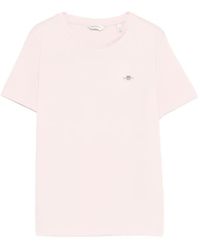 GANT - Logo-Detail T-Shirt - Lyst