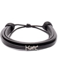 Saint Laurent - Logo-Plaque Bracelet - Lyst