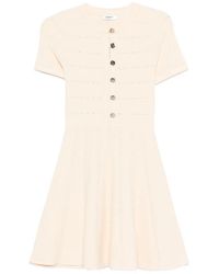 Sandro - Button Knitted Mini Dress - Lyst