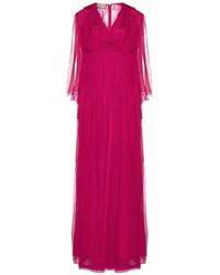 Gucci - Ruffled Silk Maxi Dress - Lyst