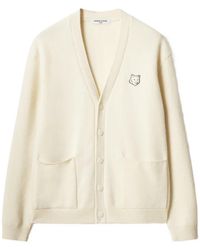 Maison Kitsuné - Fox Head Milano Wool Cardigan - Lyst