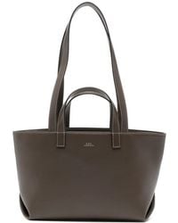 A.P.C. - Drummer Logo-Print Top-Handle Tote Bag - Lyst
