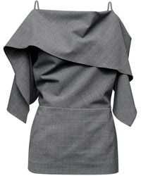 MM6 by Maison Margiela - Top Mit Rüschenriemen - Lyst