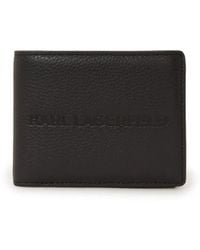 Karl Lagerfeld - Essential Leather Bi-Fold Wallet - Lyst