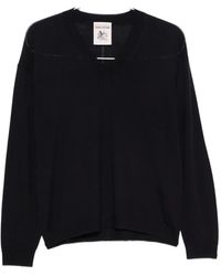 Semicouture - V-Neck Wool Sweater - Lyst
