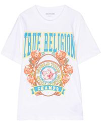 True Religion - Camiseta con logo estampado - Lyst